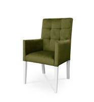 Fotel CAROL / oliwkowy / noga biała / R36