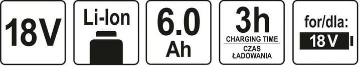 YATO AKUMULATOR 6AH 18 V zdjęcie 4