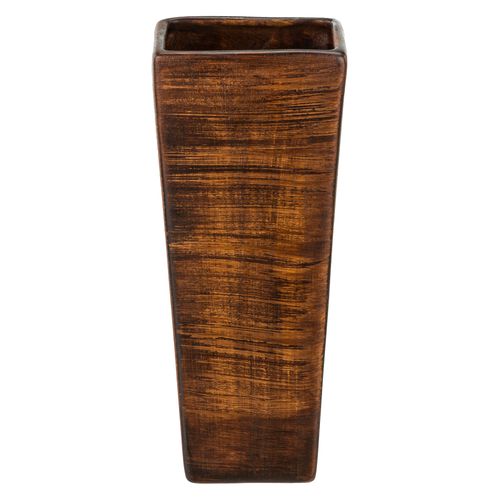 Wazon Ceramiczny Trapez  Brązowy flakon na Arena.pl