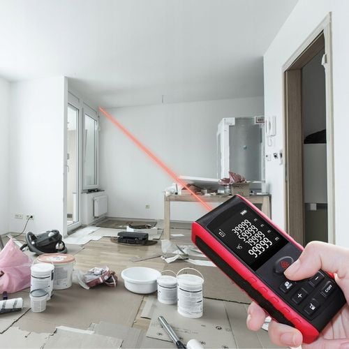 DALMIERZ LASEROWY 50M KĄTOMIERZ CYFROWY MIERNIK POZIOMICA LASEROWA LED na Arena.pl