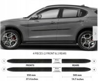 Alfa Romeo STELVIO - Listwy CZARNE Boczne Drzwi