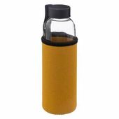 Butelka w pokrowcu szklana 500ml żółta