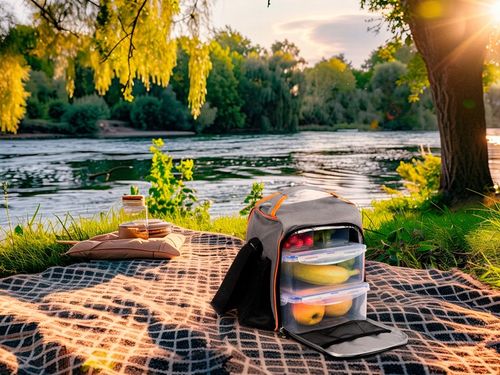 Torba termiczna lodówka Z POJEMNIKAMI LUNCHBOX piknikowa termoizolacyjna na Arena.pl