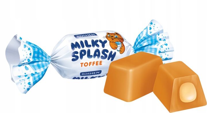 Toffi Cukierki Milky Splash Roshen 1 kg zdjęcie 2