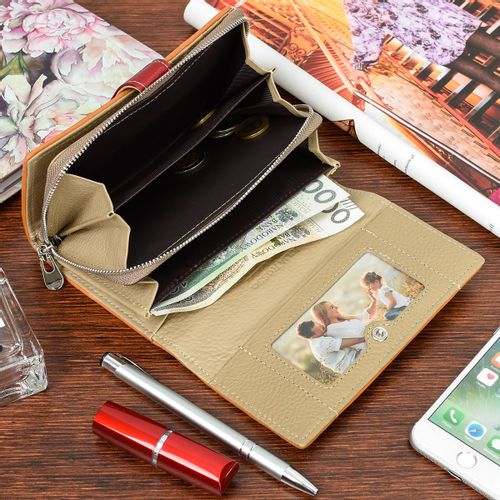 Portfel Damski Skórzany Patchwork Skóra Duży M96 na Arena.pl