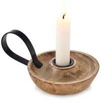Świecznik Drewniany Stojak Podstawka Świeczkę Tealight Stół z Uchwytem