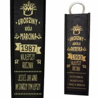 SKRZYNKA PUDEŁKO NA WINO Z GRAWEREM NA URODZINY 30 40 50 DLA JUBILATA