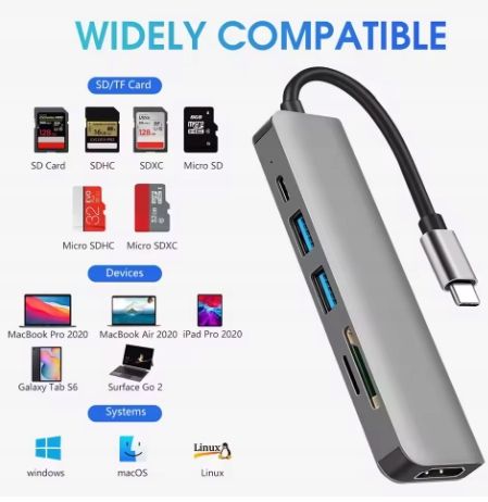 Stacja dokująca USB-C 3.2 HUB 2x USB HDMI czytnik kart SD MINI MACOS WINDOW na Arena.pl