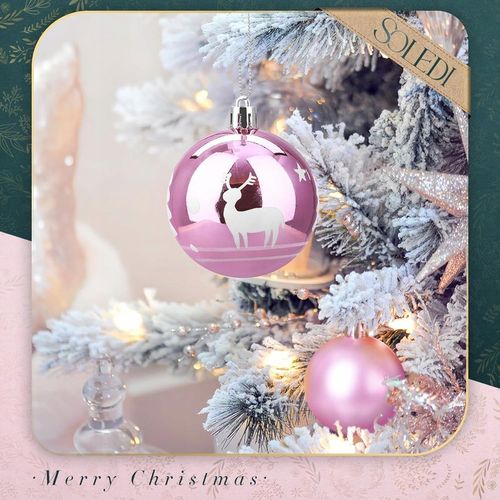 Zestaw bombek choinkowych SOLEDI Zestaw 128 wiszących ozdób choinkowych na Arena.pl