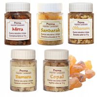 Zestaw kadzideł żywicznych Prema mirra copal olibanum 5 szt.
