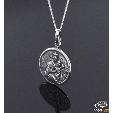 SREBRNY SZKAPLERZ MEDALIK DWUSTRONNY PRÓBA SREBRA 925 zdjęcie 6