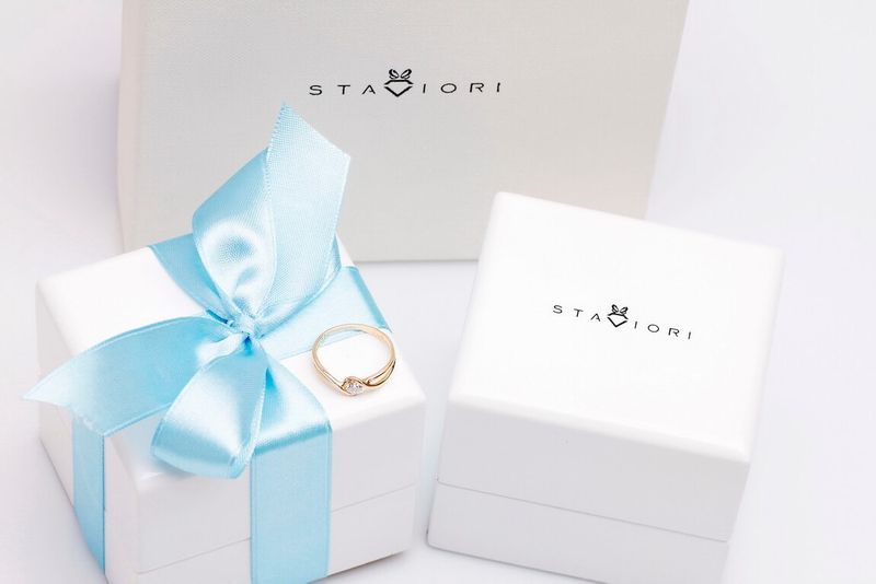 Emaga Złoty pierścionek PZD4357 - Diament zdjęcie 2