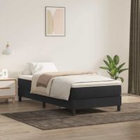 Łóżko Box Spring bez materaca Czarne 90x220 cm Aksamit