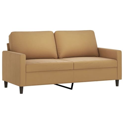 Sofa 2-osobowa, brązowa, 140 cm, tapicerowana aksamitem na Arena.pl