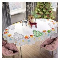 Obrus owalny Navidad 130x180 DomoweTekstylia | WN831N 130 | Boże Narodzenie