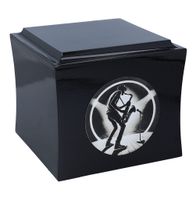 Urna dla saksofonisty Urna kremacyjna z saksofonem Czarna