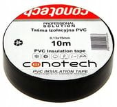 Taśma izolacyjna PVC czarna 10 m do izolacji przewodów Conotech