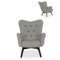 Fotel skandynawski Luna Print uszak muszelka Family meble pepitka