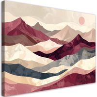 Obraz do salonu sypialni biura kuchni, Bordowo beżowe góry 100x70