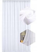FIRANA GOTOWA BIAŁA WOAL ZASŁONA 140x220 NA TAŚMIE ŻABKI FIRANY DO