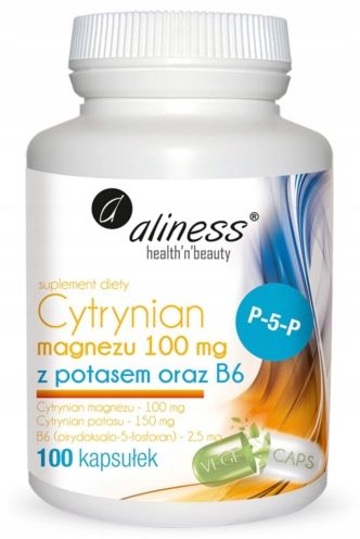 Aliness Cytrynian magnezu MAGNEZ POTAS B6 P-5-P ZMĘCZENIE VEGE 100k na Arena.pl
