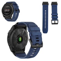 Pasek do Garmin Fenix 5X 6X 7X opaska nylon zegarek niebieski QuickFit 26mm