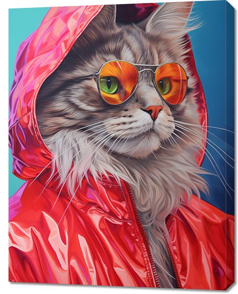 Obraz 70x90cm Kot w Stylu zdjęcie 1