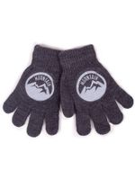 Rękawiczki chłopięce pięciopalczaste szare MOUNTAIN 18 YOCLUB