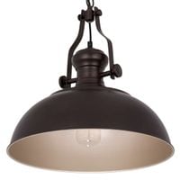 LAMPA wisząca ROSALIA MDM-2646/1 BR+GD Italux metalowa OPRAWA industrialna ZWIS brąz przecierany