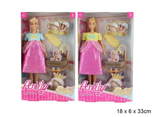 lalka w ciąży z akcesoriami dla bobasa na Arena.pl