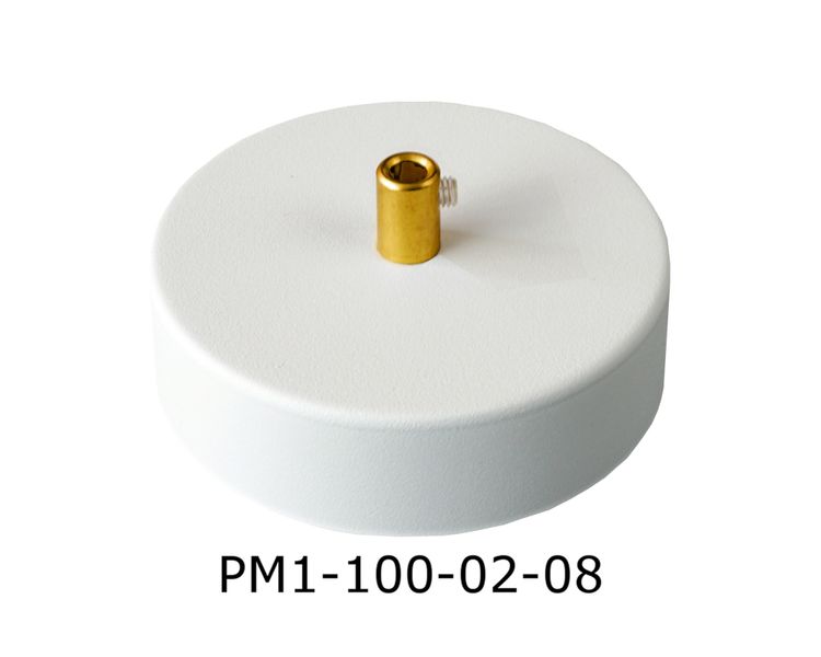 Podsufitka Biała 1 otwór 100mm + mosiądz zdjęcie 1