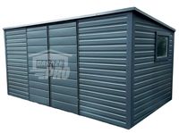 Domek ogrodowy - Schowek Garaż 5x2 - Brama - okno Antracyt  GP251