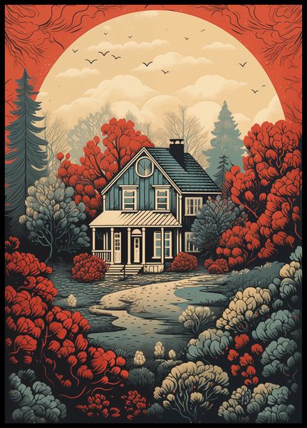Plakat 64x90cm Idylla Rustykalna zdjęcie 2