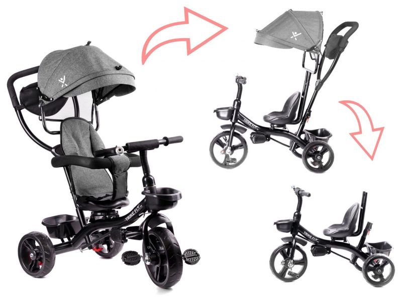 Rowerek trójkołowy Trike Fix Lite szary zdjęcie 14