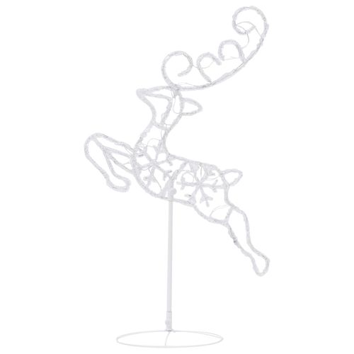 Świąteczne, lecące renifery z saniami, akryl, 260x21x87 cm na Arena.pl