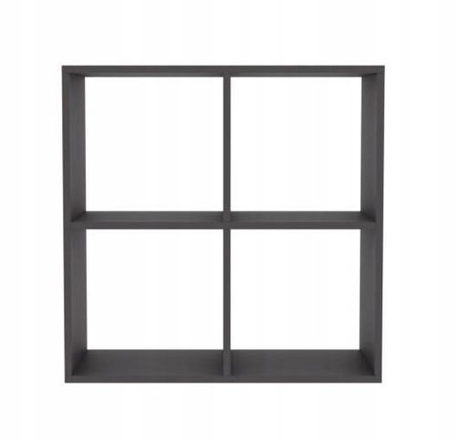 Regał Otwarty Kwadrat Dwustronny Do Salonu Biura Platon 70 x 70 CM Antracyt na Arena.pl