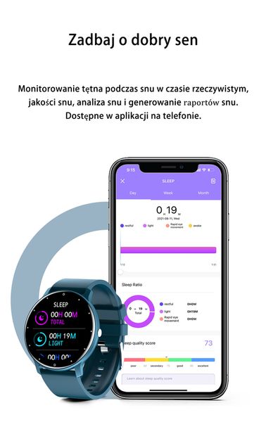 SMARTWATCH UNISEX GRAVITY GT1-7 - PULSOMETR, WŁASNE TARCZE (sg015g) zdjęcie 5