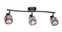 Lampa plafon DESALIA-3 MB czarna kryształki 3xE14 Vitalux