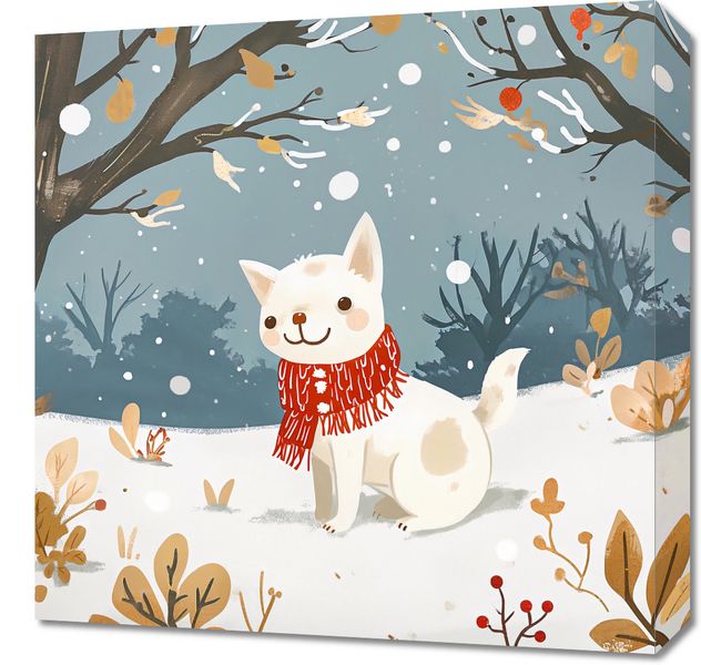 Obraz 50x50cm Śnieżny Kompan zdjęcie 1