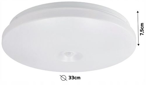 Plafon LED Lampa Sufitowa Z Czujnikiem Ruchu i Zmierzchu 2xE27 PIR na Arena.pl