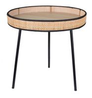 Stolik rattanowy na metalowych nogach mały