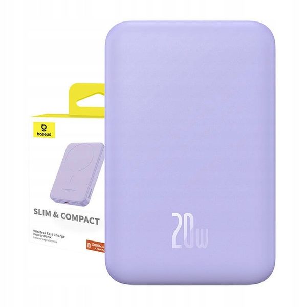 Magnetyczny mini powerbank Baseus 5000mAh 20W (fioletowy) zdjęcie 9