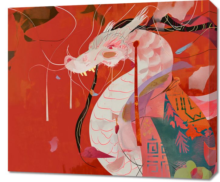 Obraz 70x60cm Orientacyjny Smok zdjęcie 1