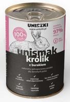 Mokra karma dla psów Unismak królik z burakiem 410