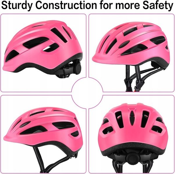 Kask Rowerowy DZIECĘCY DesignSter S 48-52CM RÓŻOWY NOWY zdjęcie 6