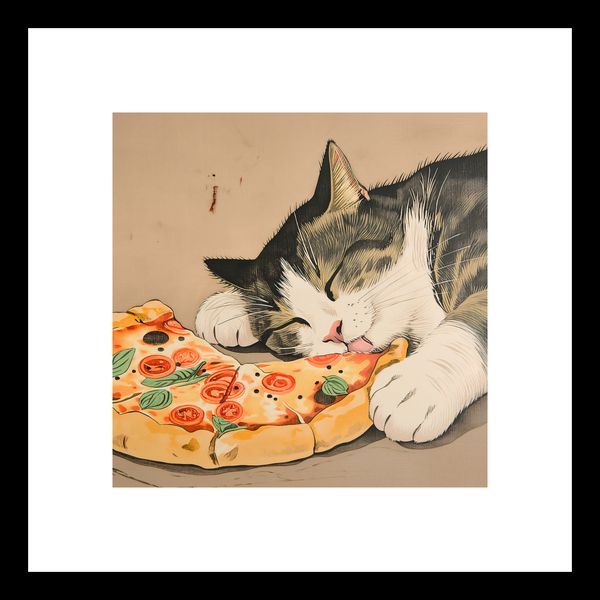 Plakat 20x20cm Pizza Dla Kota zdjęcie 3