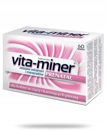 Vita-Miner Prenatal witaminy ciąża 60 tabletek zdjęcie 1