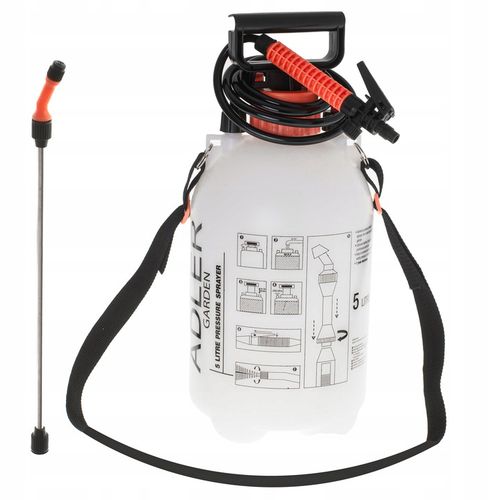 Ręczny OPRYSKIWACZ CIŚNIENIOWY Duża Pojemność 5L REGULACJA Zraszania Lanca na Arena.pl