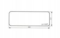 szyba tylna w plandece do ciągnika C-330 kabina Chojnów II płaska bezbarwna
