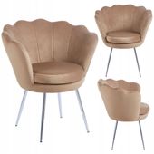 krzesło fotel wypoczynkowe nowoczesne cappuccino furnitex muszelka